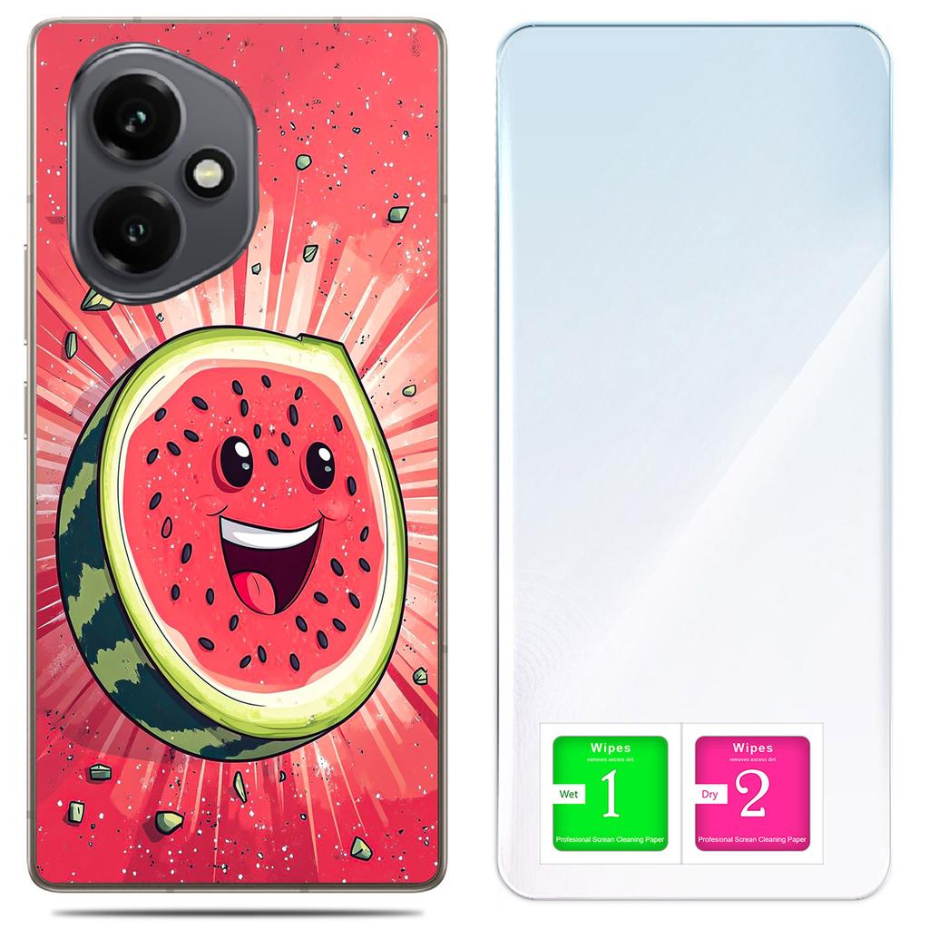 Etui Do Honor X7D / 400 Smart Obudowa Foto Case Plecki Arbuz + Szkło 9H