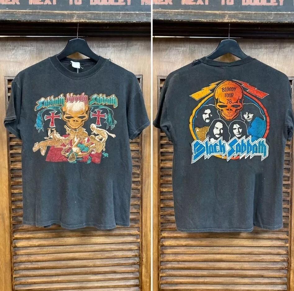 Black Sabbath Bloody Sabbath Тур 1978 2 Стороны Унисекс S-5XL Репринт Унисекс Футболка