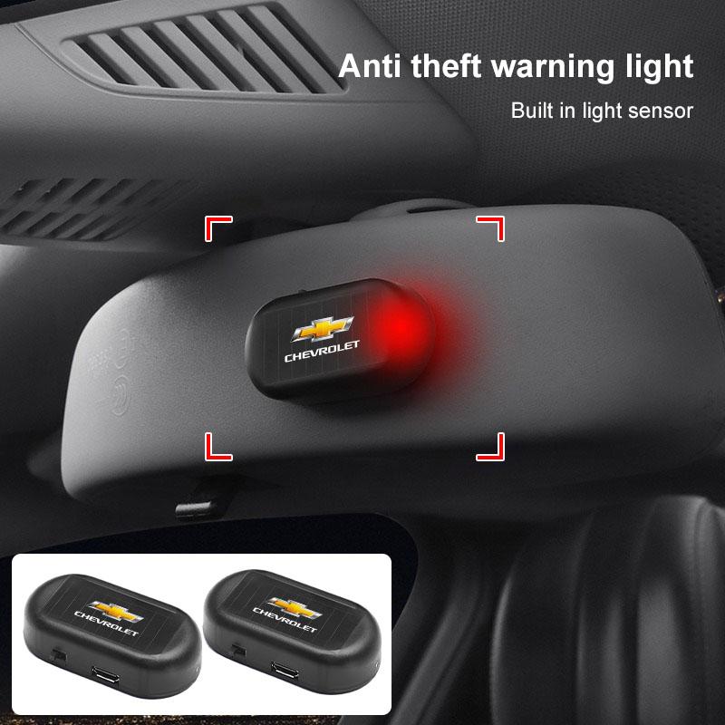 AABHI1 For Chevrolet Captiva Lacetti Aveo Malibu Trax Camaro 1Pcs Car Solar Powered Wireless Anti-Theft Caution Lamp LED Flashing Light