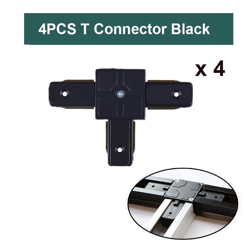 Комплект светильников на рельсах с 2 проводами, светильник на 0,5 м, светодиодный светильник на рельсах для гостиной, прямые/Г-образные разъемы, потолочная коробка