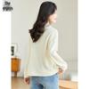 Women's Casual Polo Collar Long-Sleeve Sweatshirt