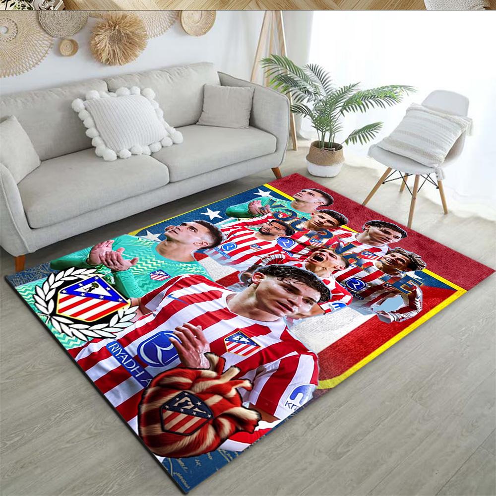 Atletico Madrid Customized Name Area Rug Suitable for Bedrooms Study room Living Rooms Decorate room Antislip Carpet Anime Office Decor
