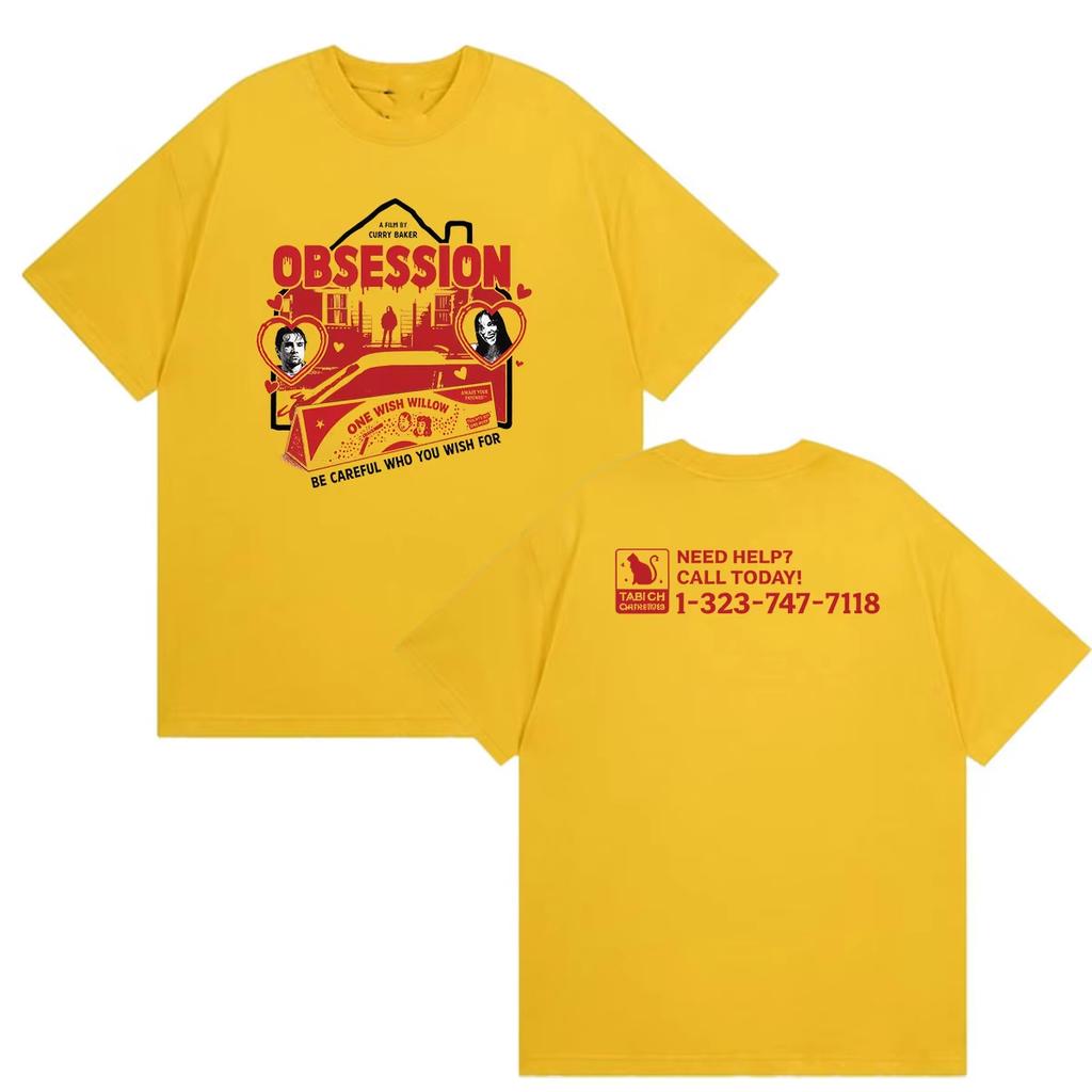Obsession Horror Movie Printed Tshirt Unisex Casual Oversized Short Sleeve Fashion Vintage Streetwear Fashion Tees