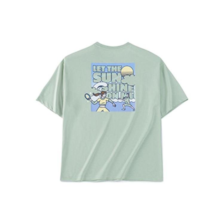 ANTA Life Collection T Shirts Women's Green Crew Neck Moderate Straight Fit 162328102-6