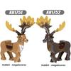 Medieval War Series Elf Warriors Animals Building Blocks Brown/Yellow Megaloceros Elk Mount DIY Bricks Toys For Kids Xmas Gifts
