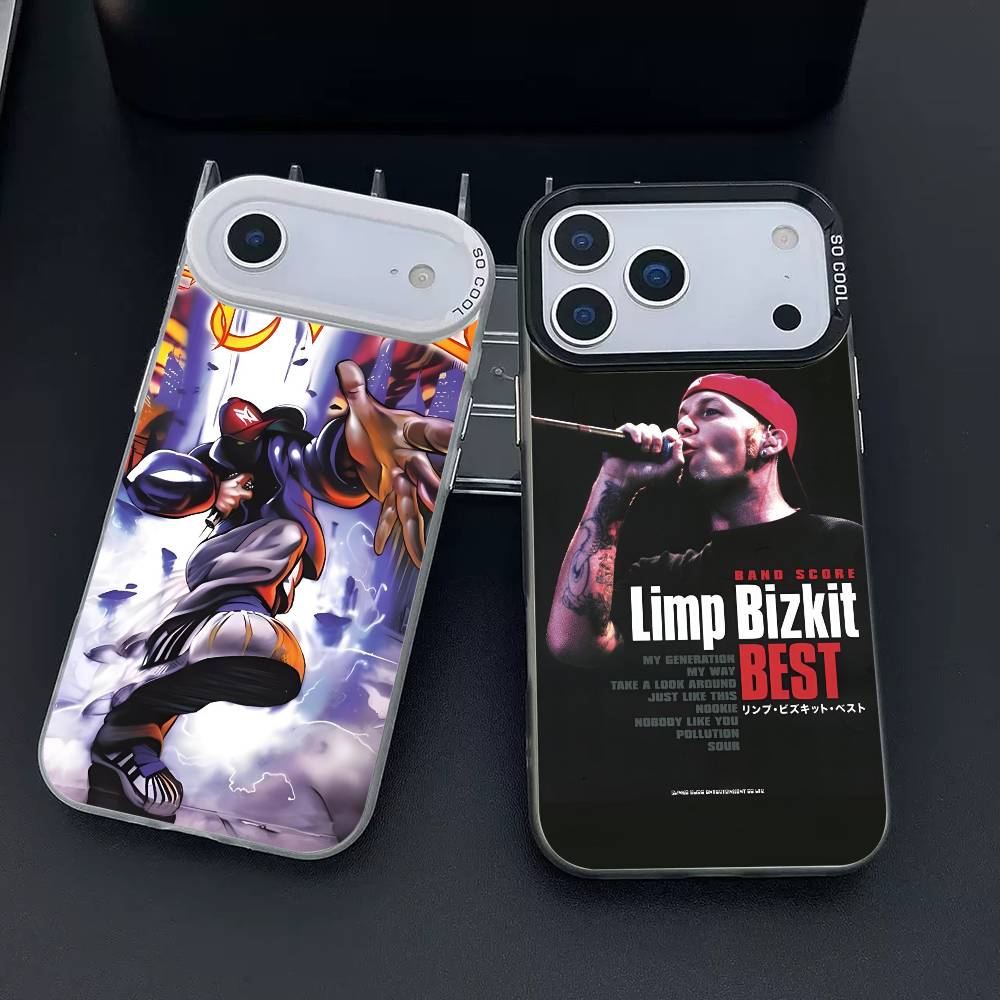 Чехол для телефона L-Limp Bizkit Hold On Band для iPhone 17 17Air 16 15 14 13 12 11 Pro Max Plus Цветной Серебристый