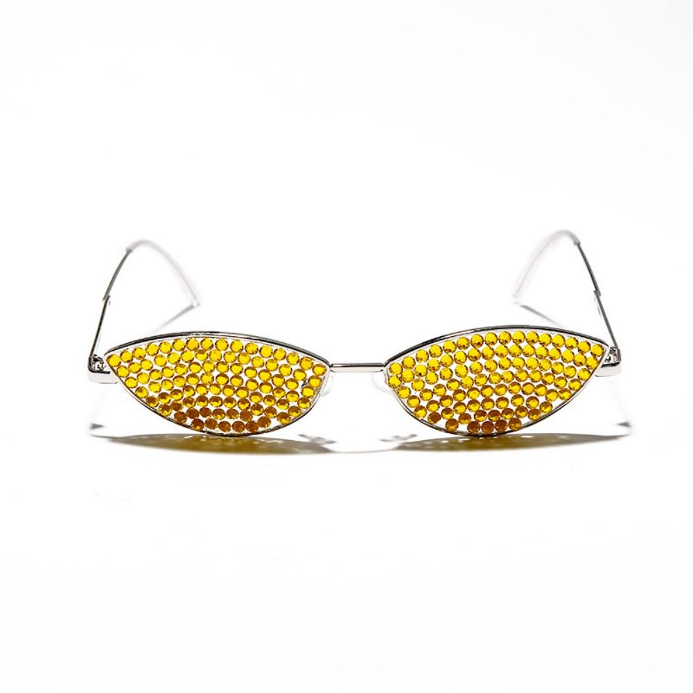 Designer man sunglasses Metal Diamond Cat Eye Decorative Trendy Small Frame Ocean Lens Fashionable Special Decoration Glasses