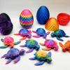 Гибкая 3D-печатная морская черепаха с яйцом, забавная фигурка для дома, автомобиля, стола. Милый праздничный подарок для семьи. Украшение в виде морской черепахи