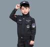 Детский полицейский костюм - Зимний бархатный наряд для выступлений для мальчиков и девочек в детском саду