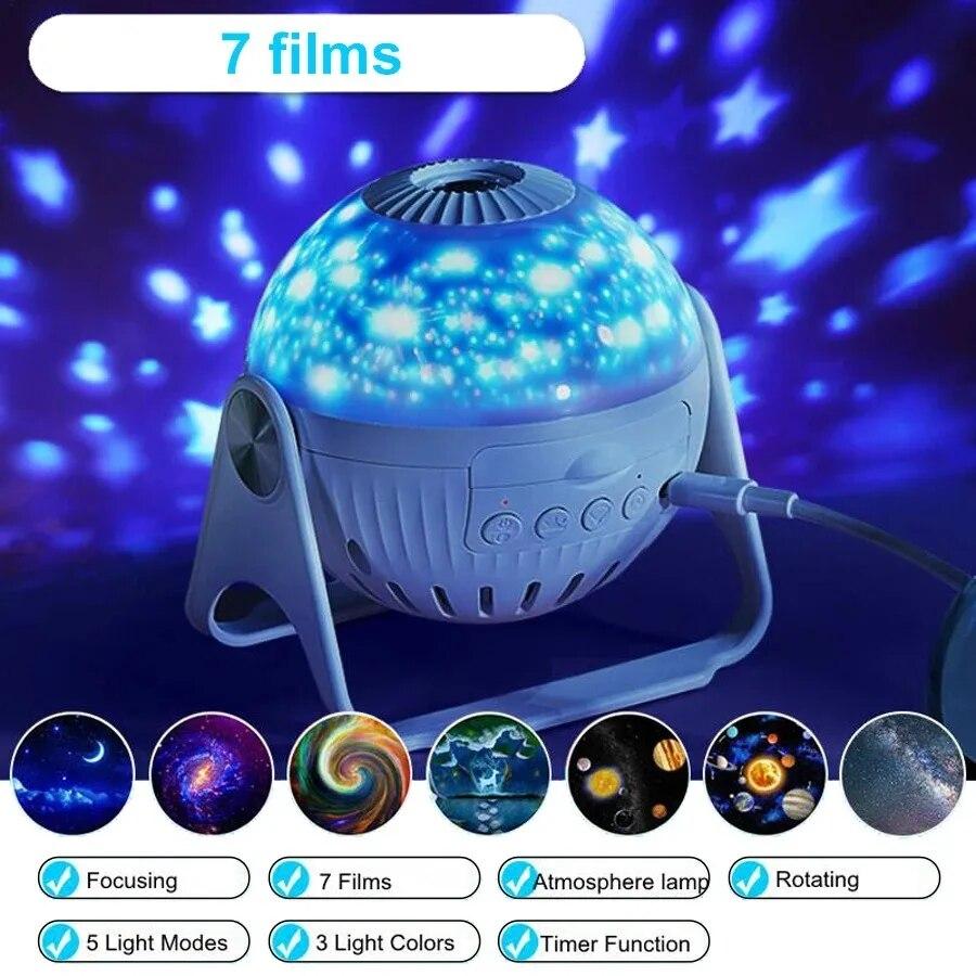 Planetarium Galaxy Night Light Projector 360° Adjustable Star Sky Night Lamp For Bedroom Home Kids Birthday Gift