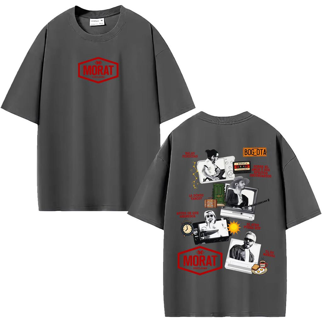 Band Morat Yem 2026 World Tour Graphic Tee ShirtUnisex Fashion Vintage Hip Hop T-shirt Casual 100% Cotton Oversized T Shirts