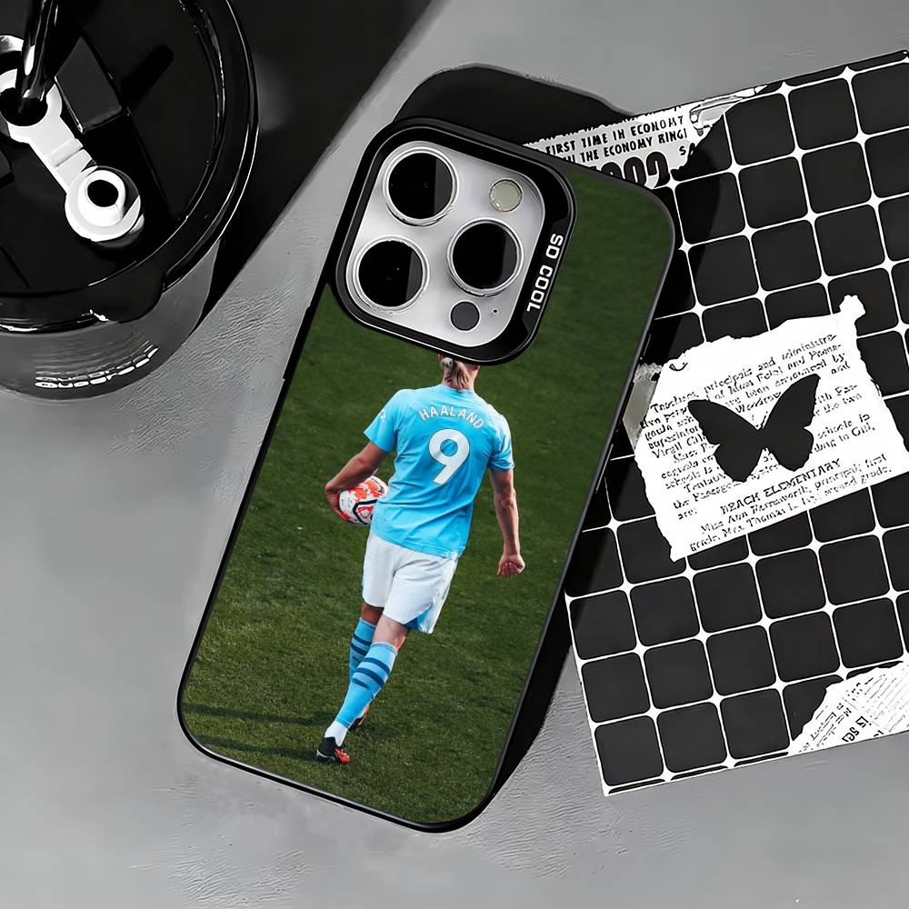 Чехол для телефона со звездой футбола Э-Эрлингом Х-Холандом для iPhone 17,16,15,14,13,12,11 Plus,Pro Max,XS,Цветной серебристый чехол для телефона