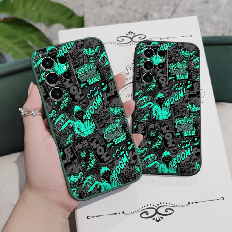 Черный Чехол-Клоун для Samsung Galaxy S25 S24 S23 S22 S21 S20 S10 S10E S9 Ultra Plus FE Note 20 Ultra 10 9 Plus