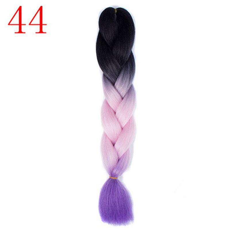 Ombre Hair Jumbo Braids Волосы Синтетические наращивания волос для женщин Розовый Красный Синий 102 Доступных цвета