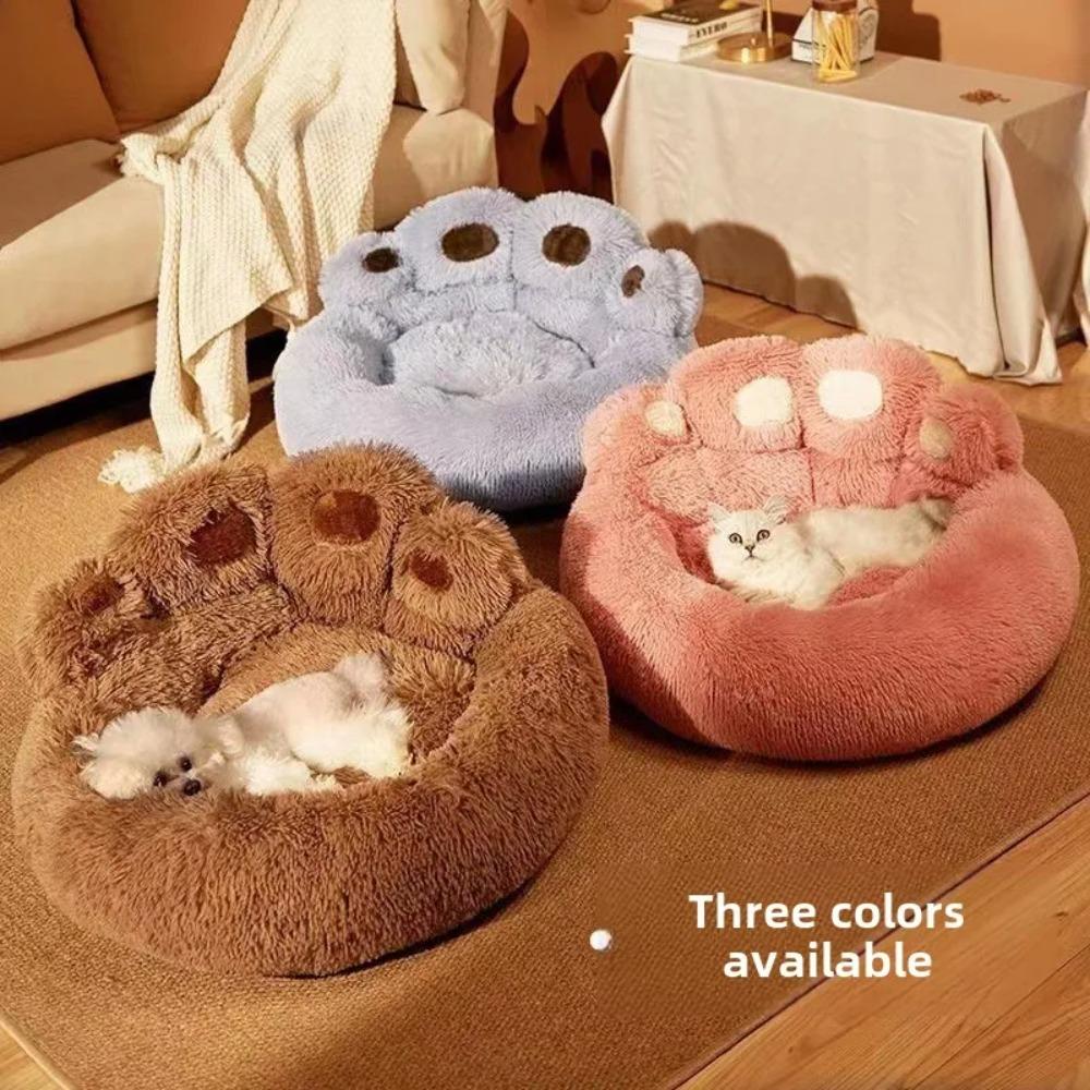 Bear Claw Shape Pet Sofa Nest Bear Paw Four Seasons Universal Cat Nest Winter Plush Kennel Cat Pet Sleeping Mat