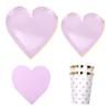 40 шт./набор одноразовых столовых приборов в форме сердца для свадебных украшений, помолвок, тарелок, чашек, декора для свадебного душа на День святого Валентина