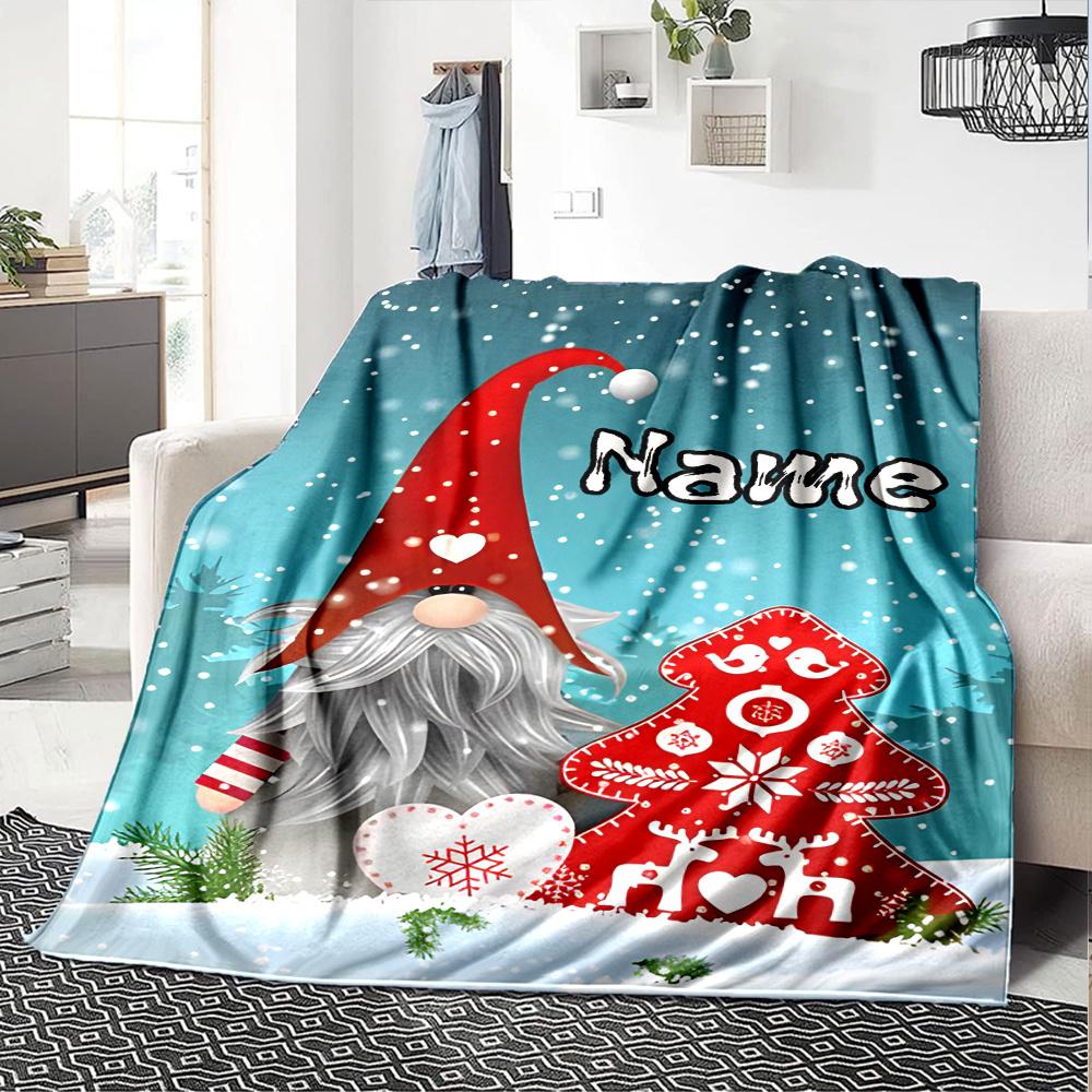 Festive Christmas Wrapping Paper Design With Gingerbread And Ornaments Blanket Allseason Blanket Christmas Home Decorgift Sofa Bed Travel Camping