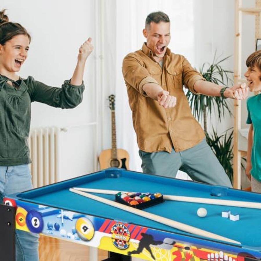 12in1 Multi Game Table 48 Inch Combination Game Tables with Foosball Hockey Ping Pong Pool Chess Bowling Checkers Shuffleboard