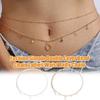 Fashion Simple Double Layer Bead Chain Ladies Waist Body Gifts Belt Fashion Chain Belly Chain S W2E1