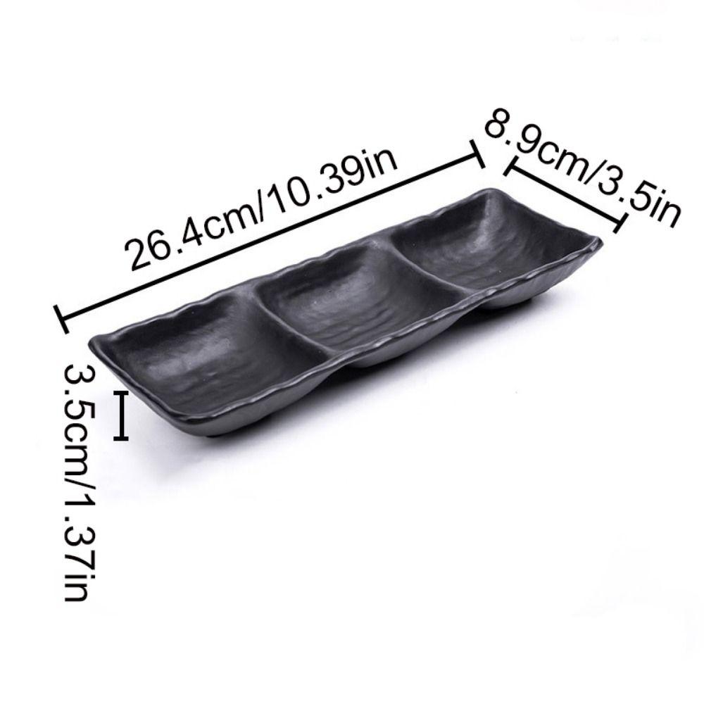 Black Seasoning Plate Japanese Style Sushi Soy Dipping Sauce Bowl Snack Plate  Home