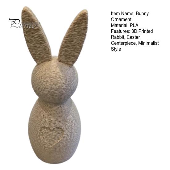 Пасхальный кролик, 3D-печатная фигурка кролика, минималистичный кролик, центральный элемент для домашнего стола, книжной полки, пасхальное украшение камина