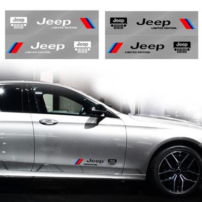 2 шт. Автомобильные 3D наклейки Авто Боковая часть кузова Спортивные наклейки Декали Автоаксессуары для Compass Аксессуар Renegade Wrangler Gladiator Cherokee JL JK