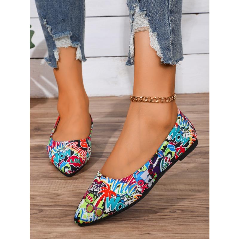 Остроконечные туфли с плоским дном и неглубоким горлом, цветные однотонные туфли, большие повседневные женские туфли, повседневные универсальные