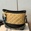A High-end Stylish Women's Bag with Diamond-patterned Chain Splicing Single-shoulder Crossbody Bag for Wandering