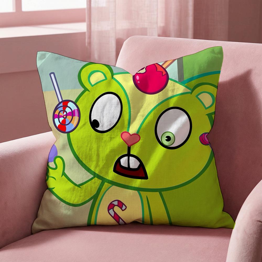 Чехол на подушку N-Nutty H-Happy Tree Friends, Чехол на подушку для разных случаев для дома и автомобиля - Двусторонний, Мягкий и прочный для ежедневного использования