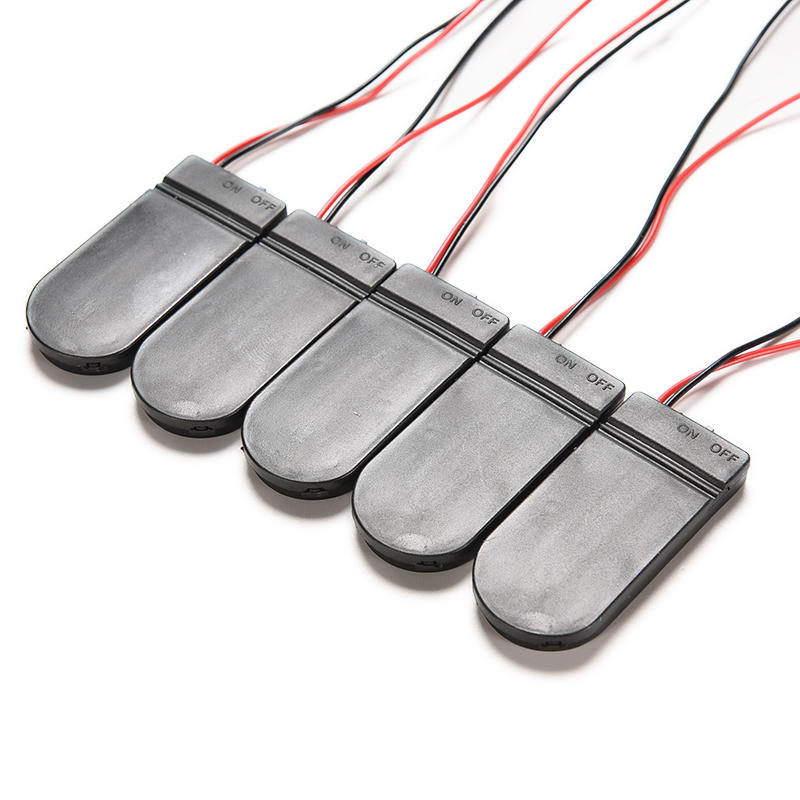 5Pcs Diy 3V Button Coin Cell Battery Holder Case Box With On-Off Switch Cr2032