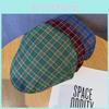 Pattern Checkered Vintage Beret Hat With Breathable Cotton For Women Fashion