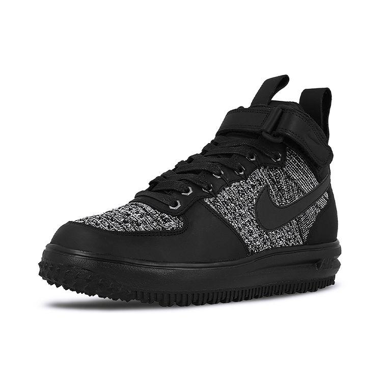 Nike Женские кроссовки Lunar Force 1 Flyknit Workboot Oreo Черный Белый-Холодный-Серый 860558-001