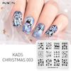 kads Рождество 003 DIY пластины для штамповки ногтей шаблоны штампов для ногтей пластины для дизайна ногтей Лось дизайн снежинки