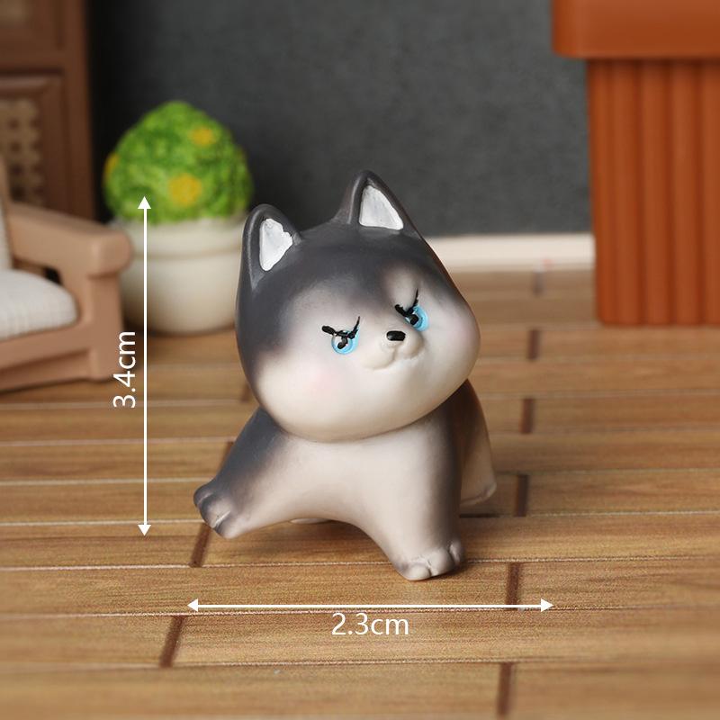 Cute Dog Figurines Miniatures Cartoon Animal Micro Landscape Ornaments For Home Room Desk Accessories