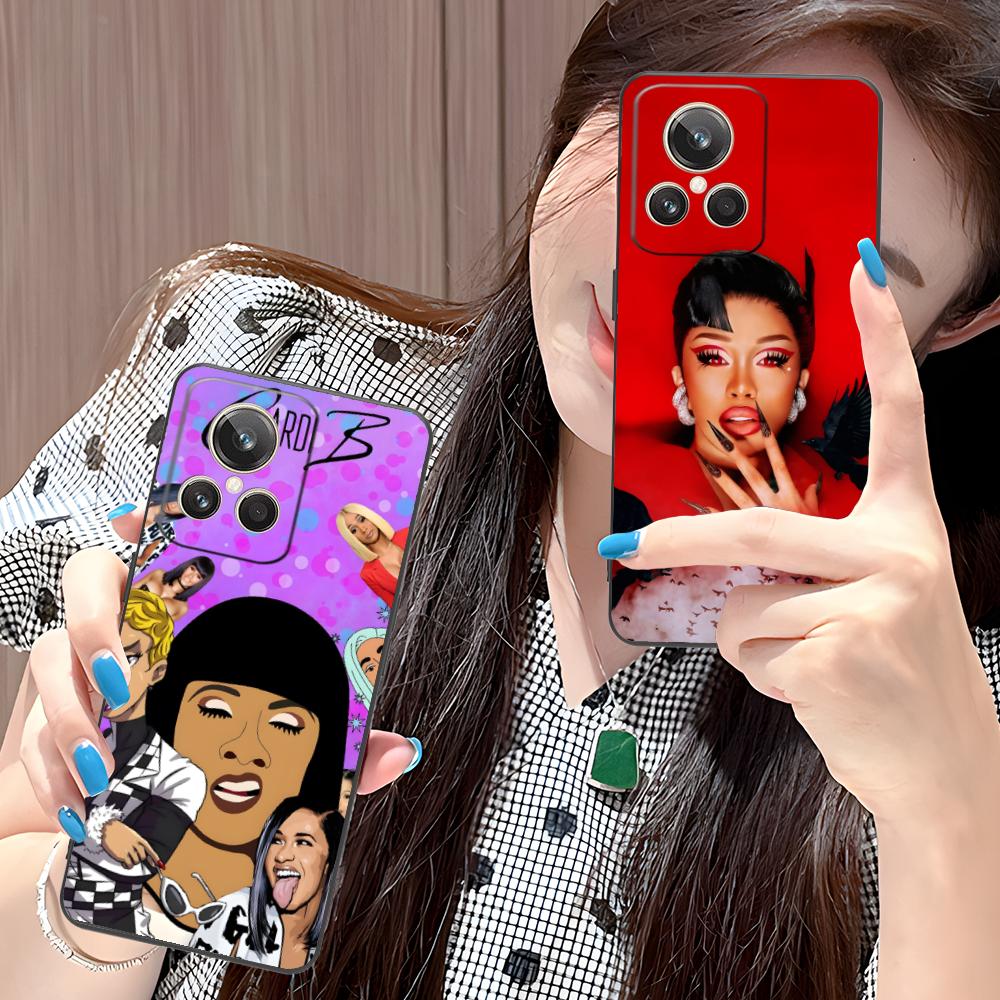 Cardi B Matte TPU Mobile Phone Case for Realme 15 14 13 12 11 10 9 Pro Plus T i Lite 5G Colorful Printing Cover