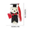 STOBOK Graduation Bears, 8-Piece Set, Mini Graduation Bears, Graduation Commemorative Bears, Plush Flower Bouquet, Cute Graduation Gift for High