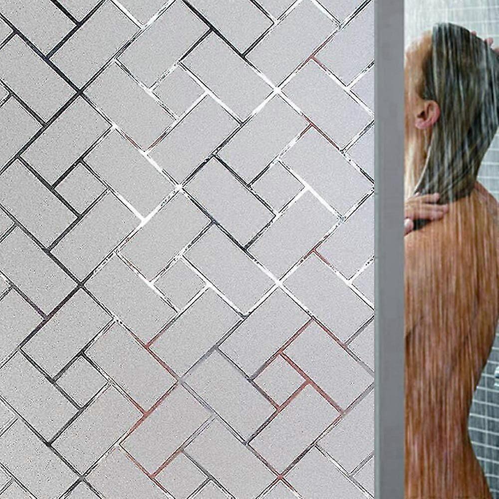 Window Films Anti Peeping Self-Adhesive Frosted Window Stickers Privacy Window Film Insulated Removable Glue-Free Electrostatic Glass Film 45*200cm(C