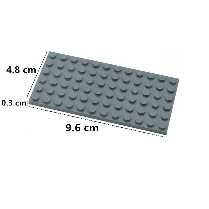 6 шт. 6x12 точек Тонкая базовая пластина Строительные блоки Базовая пластина Создавайте Классические MOC Кирпичи Строительные детали Совместимые с 3028 Игрушки