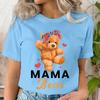 Teddy Mama Bear Graphic T Shirts Unisex Cartoon Bear Lover Graphic Tee Cute Teddy Mom Printed Unisex Tshirt Cartoon Classic Tops