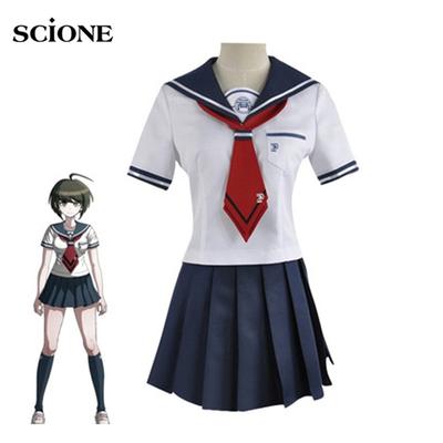 Костюмы для косплея Danganronpa, униформа Naegi Komaru, женская юбка/топ/галстук/носки, аниме-костюм, школьная форма JK