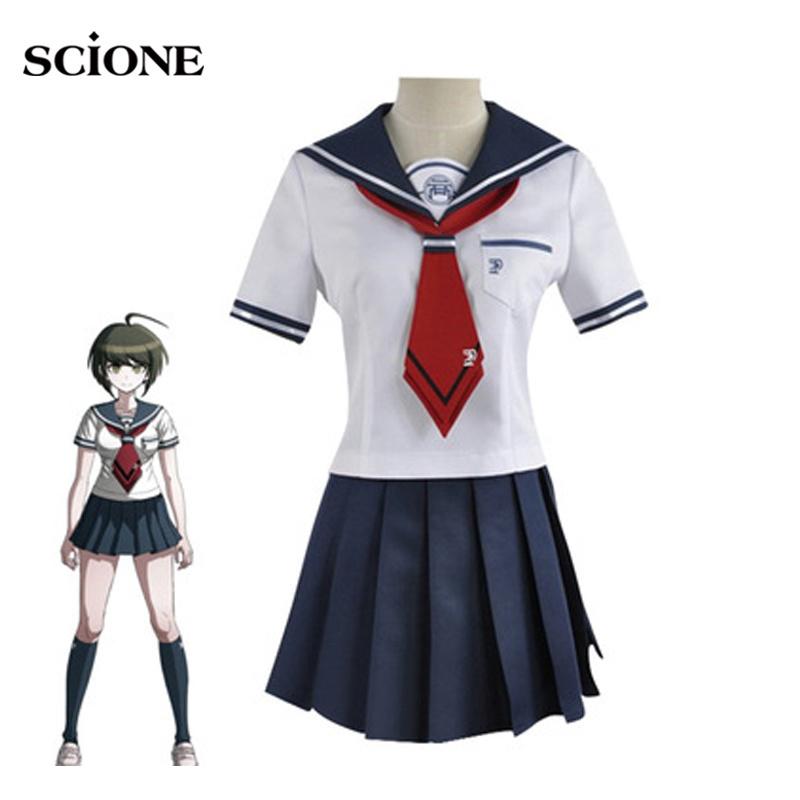 Danganronpa Cosplay Costumes Naegi Komaru Uniform Women's Skirt / Top / Tie / Socks Anime Costume JK School Uniform