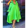 Women's Dress Plus Size Solid Colours Irregular Large Hem Dresses Blouses