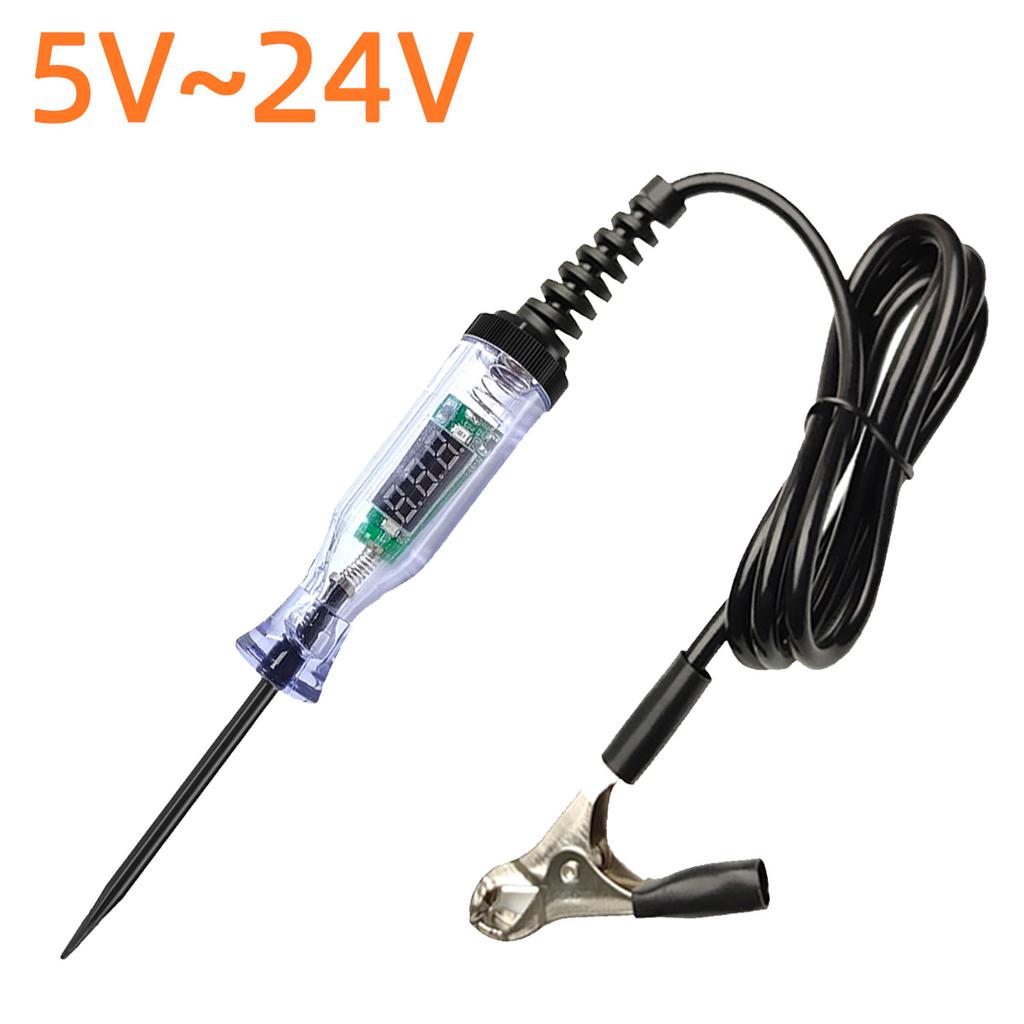 5В-90В Автомобильный цифровой тестер напряжения Цепи Тест напряжения Ручка с длинным щупом Обнаружение цепи Инструмент для диагностики и обслуживания