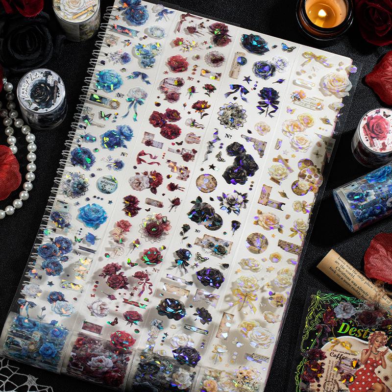 1pcs/1lot Scrapbooking Stickers Decorative Adhesive Tapes Rose Island Pet Japanese Stickers