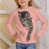 Kids Crew Neck Long Sleeve T‑Shirt, Playful 3D Print Casual Loose Halloween Party Daily Wear Tops for Children
