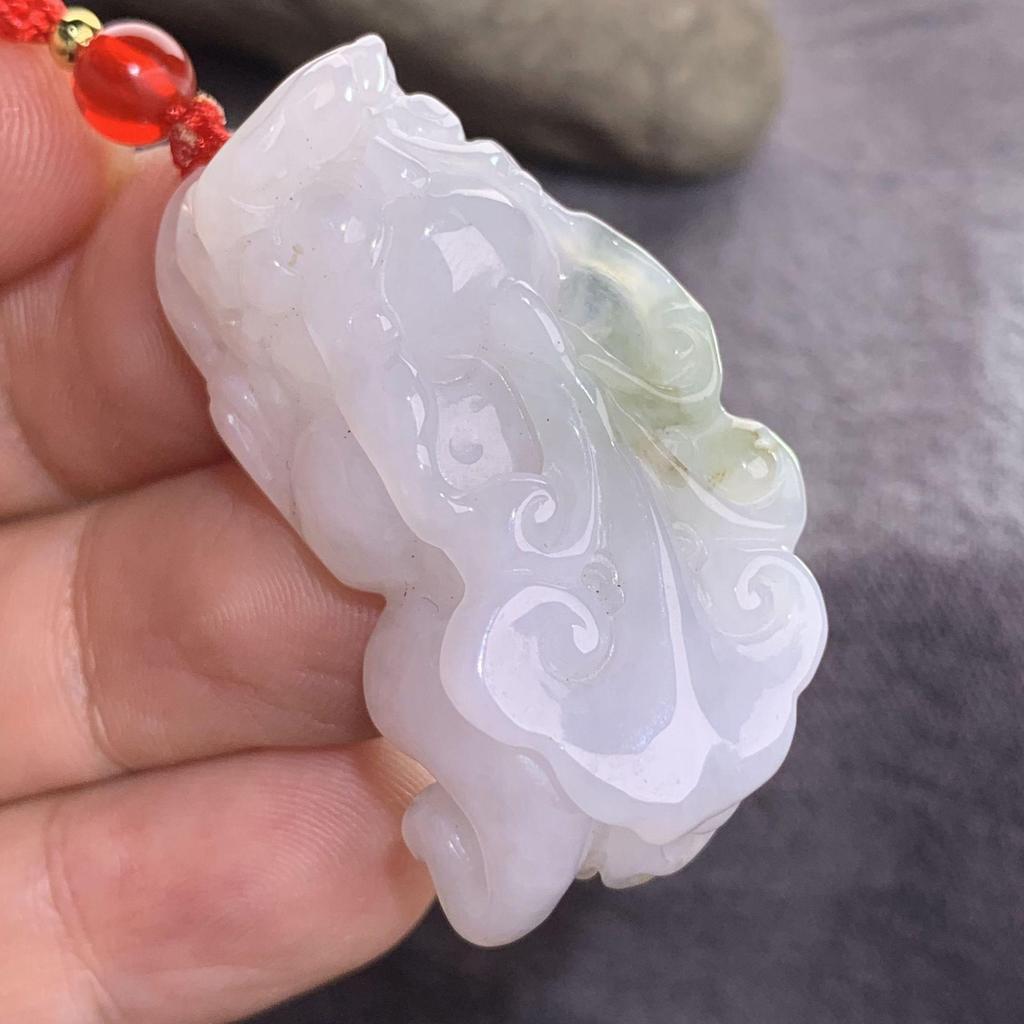 Burma A-Grade Natural Jade Leaf Pi Xiu Pendant