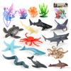 Simulation Mini Marine Creature Model Dolphin Sea Turtle Crab Octopus Dolphin Marine Animal Ornament Set Toy