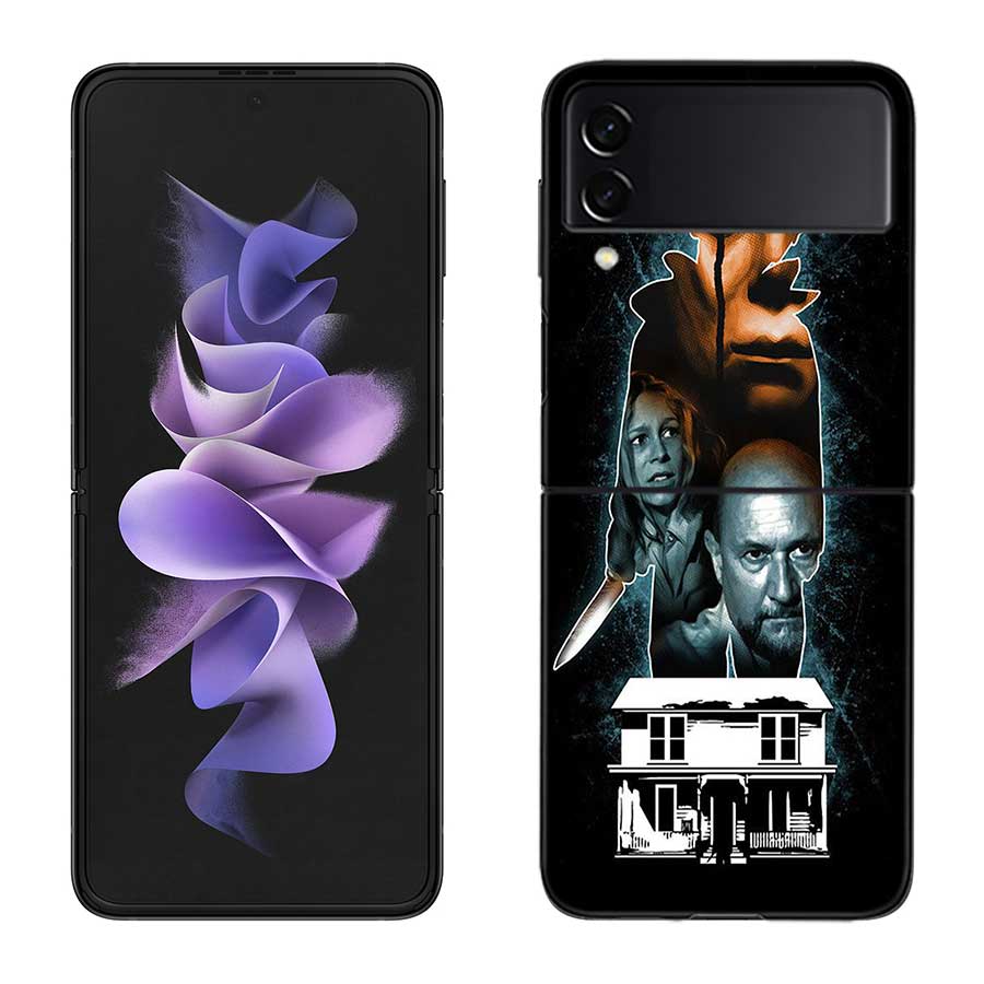 Хэллоуин Проклятие Майкла Майерса Фильм Ужасов Чехол для Samsung Galaxy Z Flip 6 Flip 5 4 3 5G Черный Чехол для Мобильного Телефона Samsu