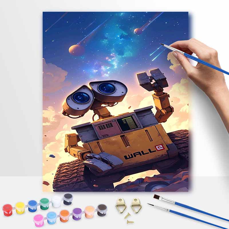 Disney WallE oil painting art handmade diy painting home decoration gift
