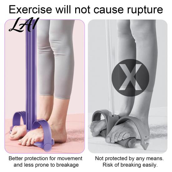 Pedal Puller with Handle Resistance Band 6-Tube Ankle Elastic Sit-up Portable Fitness